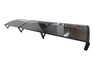 Навес 300см × 80см - Черен/Кафяв - Img 3