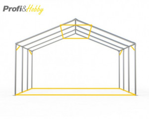 6X12 м Шатра / PROFESSIONAL XXL / PVC 550 гр/кв.м / Огнеустойчив - Img 5