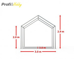 3X3 м Шатра / ECONOMY / PVC 500 гр/кв.м - Img 4