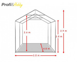 3X4 м Шатра / PROFESSIONAL / PVC 550 гр/кв.м / Огнеустойчив - Img 4
