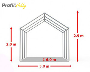 3X6 м Шатра / ECONOMY / PVC 500 гр/кв.м - Img 4
