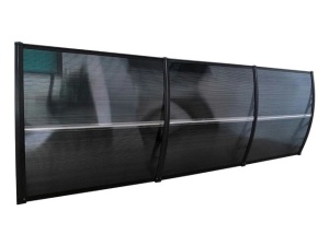 Навес 400см × 120см - Черен/Тъмно сив - Img 4