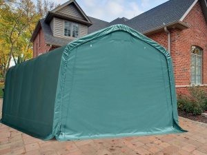 3,3X8.4 м Гараж / PVC 450 гр/кв.м, зелен - Img 2