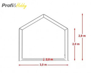 3X2 м Шатра / ECONOMY / PVC 500 гр/кв.м - Img 2