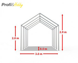3X8 м Шатра / ECONOMY / PVC 500 гр/кв.м - Img 4