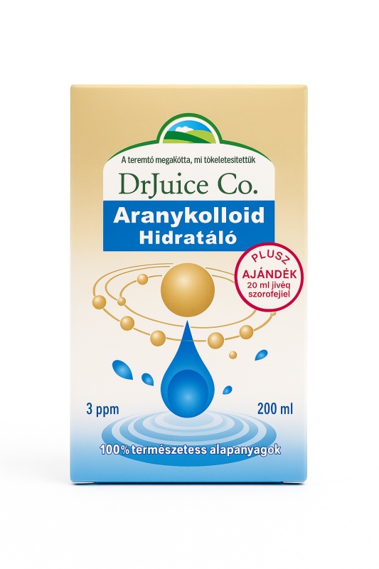 DrJuice Co. Hidratant cu Aur Coloidal 200ml– Regenerare și hidratare naturală pentru pielea ta