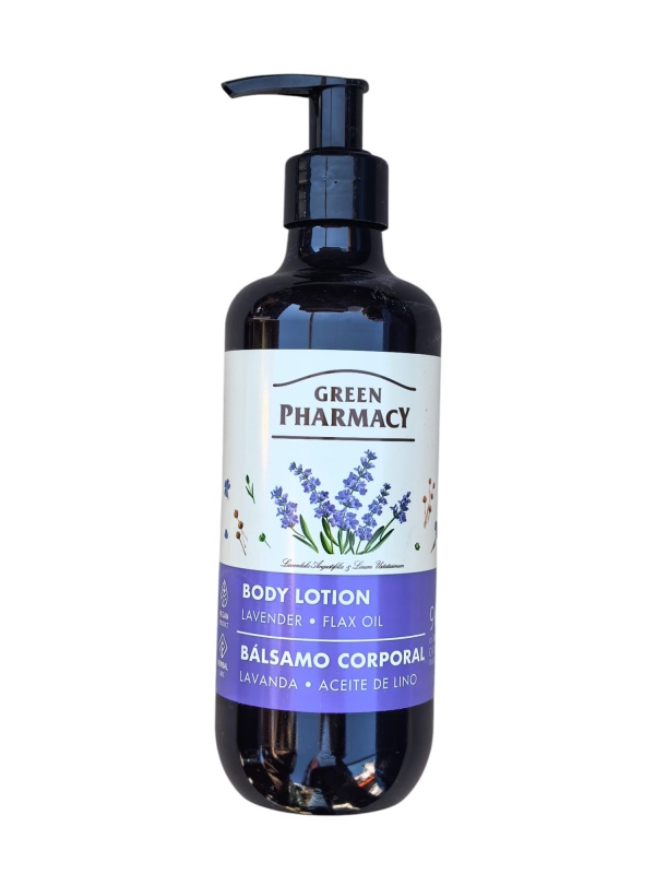 Loțiune de corp cu lavandă și ulei de in – Hidratare profundă și relaxare naturală 400ml Green Pharmacy