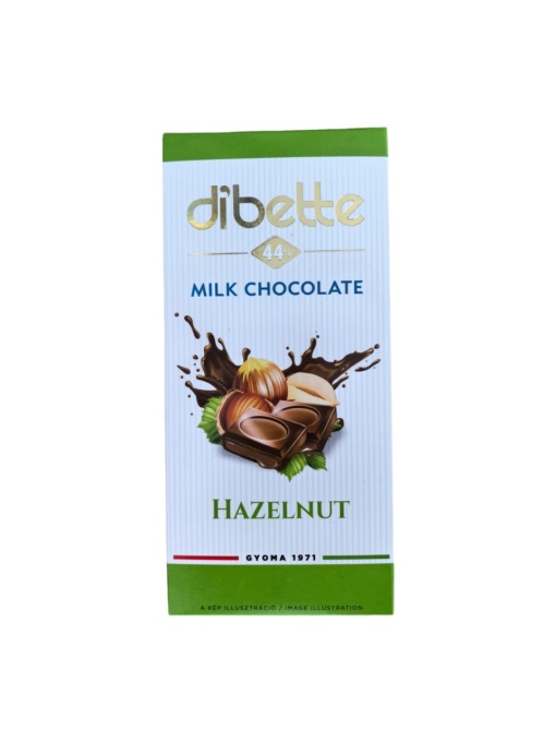 Ciocolata cu lapte cu umplutura cu gust de alune Dibette 80g