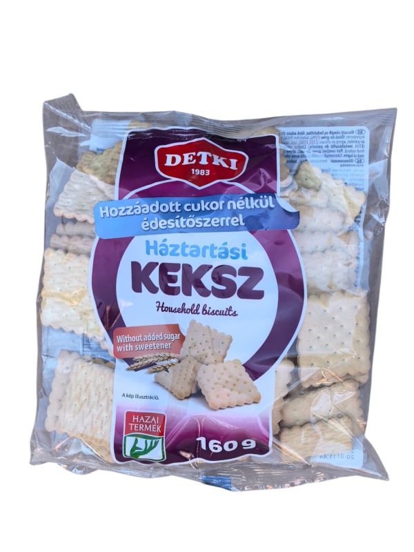 Biscuiți simpli fără zahăr adăugat – cu îndulcitor (160 g) Detki
