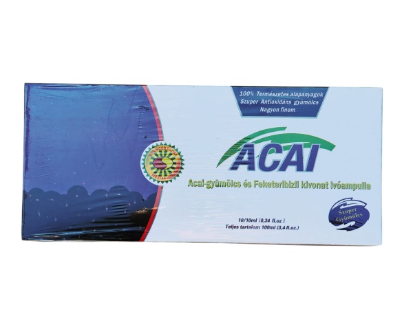 Fiolă orală cu extract de Acai și Coacăze Negre – Supliment alimentar 100ml Sun Moon