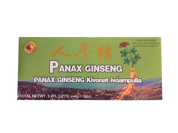 Ginseng Asiatic – Supliment lichid cu extract de rădăcină de Panax Ginseng (10 fiole x 10 ml)