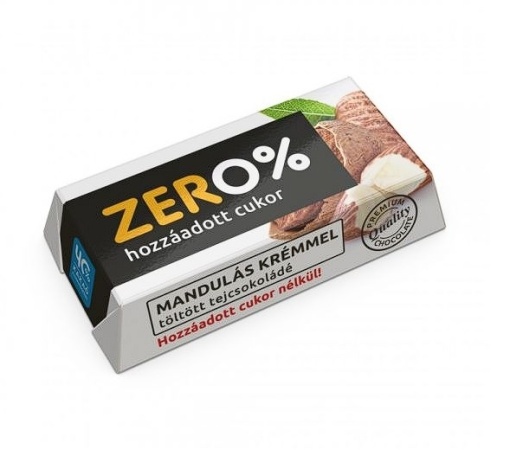 Ciocolata cu lapte cu umplutura de migdale ZERO% Szerencsi 21g