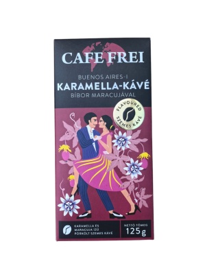 Cafea boabe caramelizată din Buenos Aires cu fructul pasiunii 125g Cafe Frei
