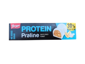 Pralină proteică cu alune și ciocolată albă, fără zahăr adăugat – 50 g Bergen