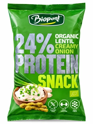 Biopont Snack proteic din linte cu iaurt si ceapa 50g