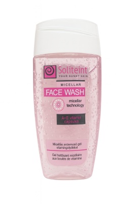 Gel de curățare facială micelar cu capsule de vitamine Soliteint – 150 ml