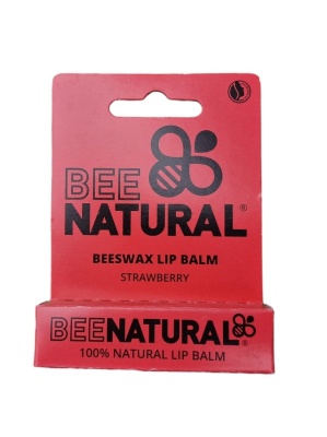 Balsam de buze cu ceara de albine - cu gust de capsuni BEENATURAL