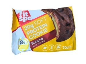 Biscuiți Proteici FITSPO - Cookie Proteic Fără Zahăr Adăugat, cu Banane și Colagen (70g)