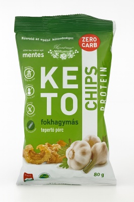 Chips Keto din șorici prăjit cu Usturoi + Proteină (Zero Carb) 30g Pannonia