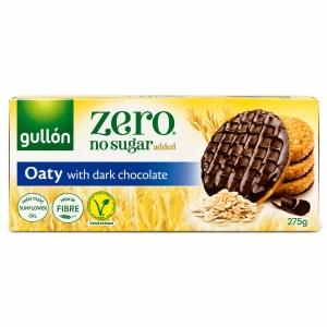 Biscuiti Gullon Zero Aveia cu ovaz si ciocolata neagra, fara zahar adaugat, 275 g