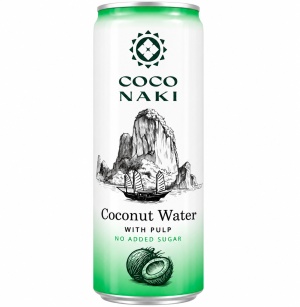 Coco Naki Apa de cocos cu pulpa, fara zahar adaugat, 320 ml