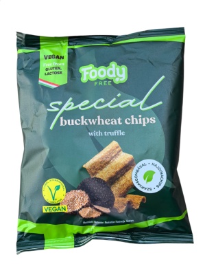 Foody Free Chips Special din Hrișcă cu Trufe – 45g Fără gluten | Fără lactoză | Vegan
