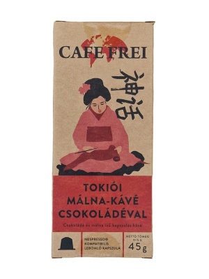 Cafea capsule cu aroma de ciocolata si zmeura Tokyo Cafe Frei 9 buc.