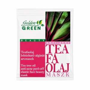 Golden Green – Mască facială peel-off cu ulei de arbore de ceai, anti-acnee, 6 g