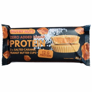 Nutry Nuts Protein cu Unt de Arahide și Caramel Sărat – Fără Zahăr Adăugat, 12 g Proteine (42 g)