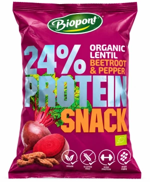 Protein Snack din linte cu sfecla rosie si piper, fara gluten 50g