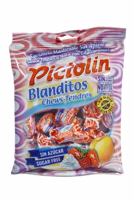 🍓 Bomboane moi fara zahar Pictolin Blanditos – gust de fructe si frisca, fara gluten 65g