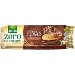 Biscuiti fara zahar cu glazura de ciocolata cu lapte FINAS Gullon 150g