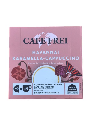 Cafe Frei Cappuccino cu caramel, stil Havana Dolce Gusto®, 9 capsule (126 g)