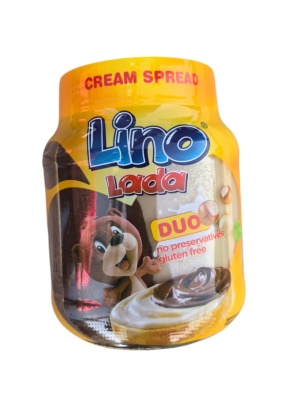 Crema de alune de padure cu lapte si cacao Lino Lada Duo 350g