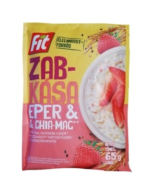 Terci de ovaz cu chia si capsuni - Fit 65g