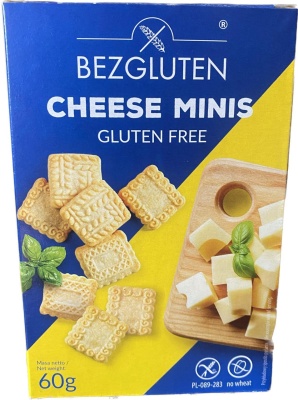 Mini biscuiti cu branza fara gluten Bezgluten 60g