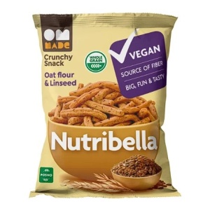 Snack crocant cu faina de ovaz si seminte de in Nutribella 70g