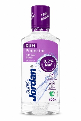 Apa de gura fara alcool Jordan Clinic Gum Protector 500 ml – protectie delicata pentru gingii sensibile
