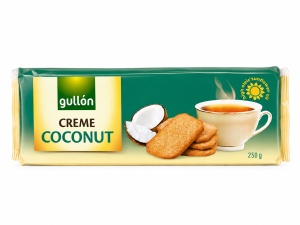 Biscuiti Gullón Creme Coconut cu cocos, 250 g