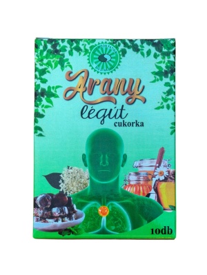 Bomboane pentru gât cu plante – Arany légút – 100% naturale, cu miere, mentol și plante medicinale 10buc Sun Moon