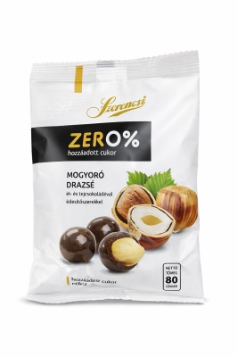 Drajeuri cu alune de pădure în ciocolată – ZERO zahăr adăugat 80g Szerencsi