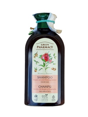 Sampon pentru par uscat cu ulei de argan si rodie 350ml Green Pharmacy