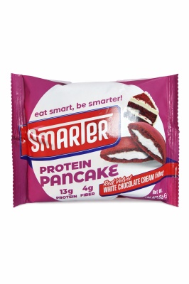 Smarter Snacks Protein Pancake Red Velvet cu cremă de ciocolată albă – 55 g