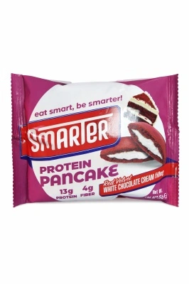 Smarter Snacks Protein Pancake Red Velvet cu cremă de ciocolată albă – 55 g