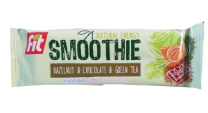 Baton Fit Smoothie Natural Energy cu alune, ciocolata si ceai verde 32g