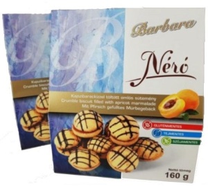 Biscuiți Nero umpluți cu gem de caise fara gluten Barbara 150g