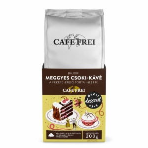Cafe Frei – Cafea macinata cu aroma de ciocolata si visine (inspirata de tortul Padurea Neagra) 200g