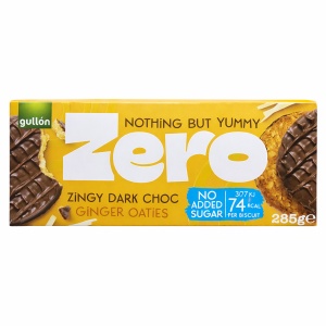 Biscuiti Gullón Zero cu ghimbir si ciocolata neagra, fara zahar adaugat (285 g)