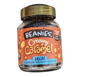 Cafea instant decofeinizata cu aroma de caramel Beanies 50g