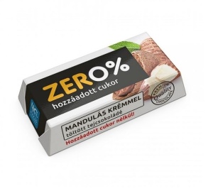 Ciocolata cu lapte cu umplutura de migdale ZERO% Szerencsi 21g